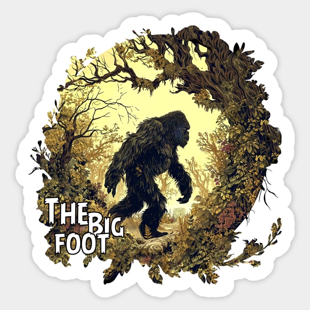 The Bigfoot Sticker by enyeniarts